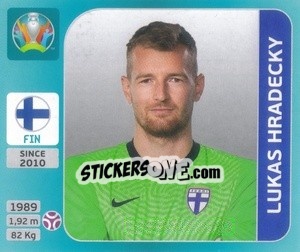 Figurina Lukas Hradecky - UEFA Euro 2020 Tournament Edition. 654 Stickers version - Panini
