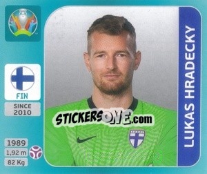 Sticker Lukas Hradecky - UEFA Euro 2020 Tournament Edition. 654 Stickers version n. 170 - Panini
