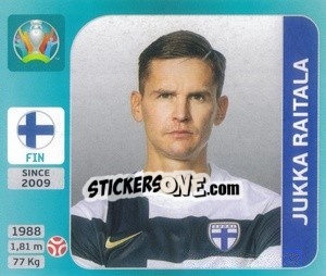 Sticker Jukka Raitala - UEFA Euro 2020 Tournament Edition. 654 Stickers version n. 175 - Panini