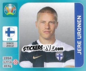 Cromo Jere Uronen - UEFA Euro 2020 Tournament Edition. 654 Stickers version - Panini
