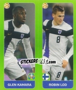 Sticker Glen Kamara / Robin Lod - UEFA Euro 2020 Tournament Edition. 654 Stickers version n. 193 - Panini