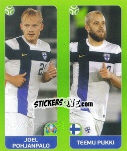 Sticker Joel Pohjanpalo / Teemu Pukki - UEFA Euro 2020 Tournament Edition. 654 Stickers version n. 195 - Panini