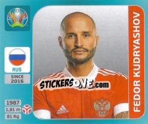 Sticker Fedor Kudryashov - UEFA Euro 2020 Tournament Edition. 654 Stickers version - Panini