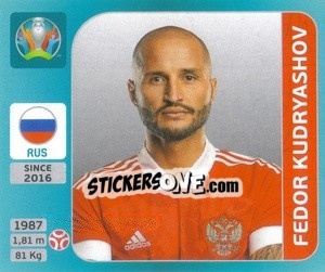Sticker Fedor Kudryashov - UEFA Euro 2020 Tournament Edition. 654 Stickers version n. 207 - Panini