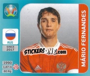 Sticker Mário Fernandes - UEFA Euro 2020 Tournament Edition. 654 Stickers version - Panini