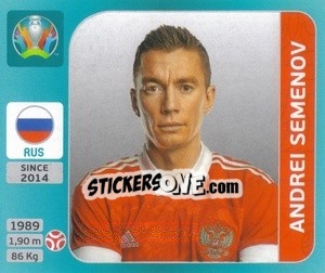 Sticker Andrei Semenov - UEFA Euro 2020 Tournament Edition. 654 Stickers version n. 209 - Panini