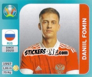 Figurina Daniil Fomin - UEFA Euro 2020 Tournament Edition. 654 Stickers version - Panini