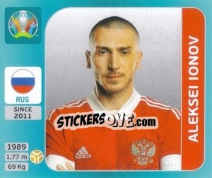 Cromo Aleksei Ionov - UEFA Euro 2020 Tournament Edition. 654 Stickers version - Panini