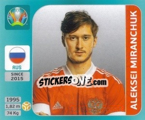 Figurina Aleksei Miranchuk - UEFA Euro 2020 Tournament Edition. 654 Stickers version - Panini