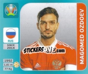 Figurina Magomed Ozdoev - UEFA Euro 2020 Tournament Edition. 654 Stickers version - Panini