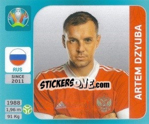 Cromo Artem Dzyuba - UEFA Euro 2020 Tournament Edition. 654 Stickers version - Panini