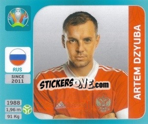 Sticker Artem Dzyuba - UEFA Euro 2020 Tournament Edition. 654 Stickers version n. 222 - Panini