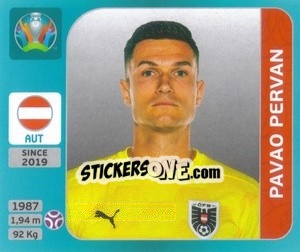Sticker Pavao Pervan - UEFA Euro 2020 Tournament Edition. 654 Stickers version n. 224 - Panini