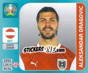 Sticker Aleksandar Dragovic - UEFA Euro 2020 Tournament Edition. 654 Stickers version - Panini
