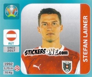 Sticker Stefan Lainer - UEFA Euro 2020 Tournament Edition. 654 Stickers version - Panini