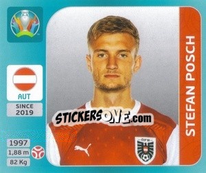 Sticker Stefan Posch - UEFA Euro 2020 Tournament Edition. 654 Stickers version - Panini