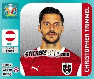 Sticker Christopher Trimmel - UEFA Euro 2020 Tournament Edition. 654 Stickers version - Panini
