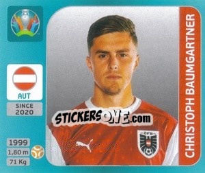 Sticker Christoph Baumgartner - UEFA Euro 2020 Tournament Edition. 654 Stickers version - Panini