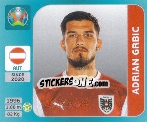 Sticker Adrian Grbic - UEFA Euro 2020 Tournament Edition. 654 Stickers version n. 241 - Panini