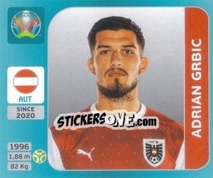 Figurina Adrian Grbic - UEFA Euro 2020 Tournament Edition. 654 Stickers version - Panini