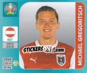 Sticker Michael Gregoritsch - UEFA Euro 2020 Tournament Edition. 654 Stickers version - Panini