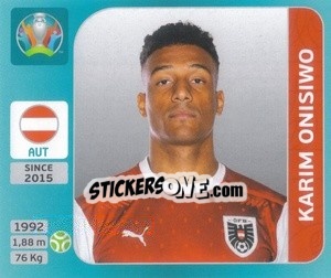 Sticker Karim Onisiwo - UEFA Euro 2020 Tournament Edition. 654 Stickers version - Panini