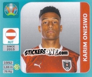 Cromo Karim Onisiwo - UEFA Euro 2020 Tournament Edition. 654 Stickers version - Panini