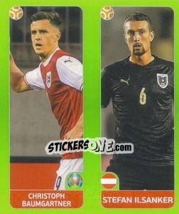 Sticker Christoph Baumgartner / Stefan Ilsanker - UEFA Euro 2020 Tournament Edition. 654 Stickers version - Panini