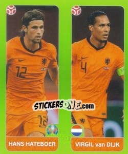 Figurina Hans Hateboer / Virgil van Dijk - UEFA Euro 2020 Tournament Edition. 654 Stickers version - Panini