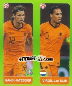 Sticker Hans Hateboer / Virgil van Dijk - UEFA Euro 2020 Tournament Edition. 654 Stickers version n. 252 - Panini