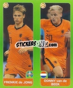 Sticker Frenkie de Jong / Donny van de Beek - UEFA Euro 2020 Tournament Edition. 654 Stickers version n. 253 - Panini