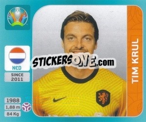 Cromo Tim Krul - UEFA Euro 2020 Tournament Edition. 654 Stickers version - Panini