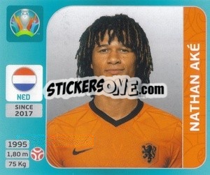 Cromo Nathan Aké - UEFA Euro 2020 Tournament Edition. 654 Stickers version - Panini