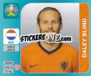 Sticker Daley Blind - UEFA Euro 2020 Tournament Edition. 654 Stickers version n. 260 - Panini