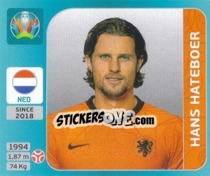 Sticker Hans Hateboer - UEFA Euro 2020 Tournament Edition. 654 Stickers version n. 264 - Panini