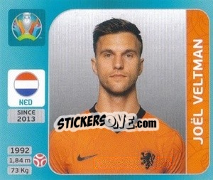 Sticker Joël Veltman - UEFA Euro 2020 Tournament Edition. 654 Stickers version - Panini