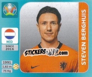 Sticker Steven Berghuis - UEFA Euro 2020 Tournament Edition. 654 Stickers version n. 267 - Panini