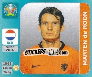 Sticker Marten de Roon - UEFA Euro 2020 Tournament Edition. 654 Stickers version - Panini