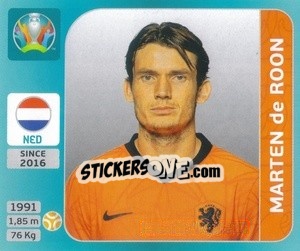 Sticker Marten de Roon - UEFA Euro 2020 Tournament Edition. 654 Stickers version n. 269 - Panini