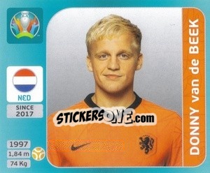 Sticker Donny van de Beek - UEFA Euro 2020 Tournament Edition. 654 Stickers version n. 271 - Panini