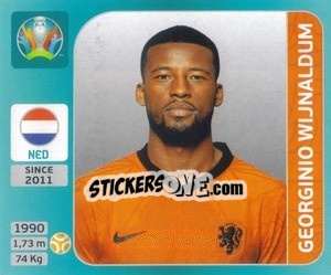 Sticker Georginio Wijnaldum - UEFA Euro 2020 Tournament Edition. 654 Stickers version - Panini