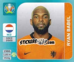 Sticker Ryan Babel - UEFA Euro 2020 Tournament Edition. 654 Stickers version n. 273 - Panini