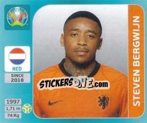 Sticker Steven Bergwijn - UEFA Euro 2020 Tournament Edition. 654 Stickers version - Panini