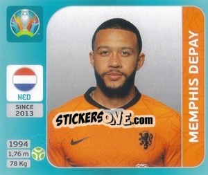 Sticker Memphis Depay - UEFA Euro 2020 Tournament Edition. 654 Stickers version - Panini