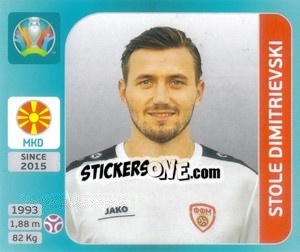 Sticker Stole Dimitrievski - UEFA Euro 2020 Tournament Edition. 654 Stickers version - Panini