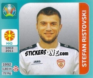 Sticker Stefan Ristovski - UEFA Euro 2020 Tournament Edition. 654 Stickers version - Panini