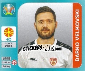 Figurina Darko Velkovski - UEFA Euro 2020 Tournament Edition. 654 Stickers version - Panini
