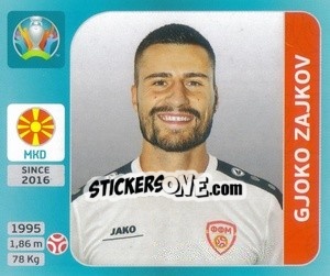 Figurina Gjoko Zajkov - UEFA Euro 2020 Tournament Edition. 654 Stickers version - Panini