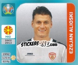 Sticker Ezgjan Alioski - UEFA Euro 2020 Tournament Edition. 654 Stickers version - Panini