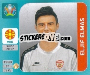 Cromo Eljif Elmas - UEFA Euro 2020 Tournament Edition. 654 Stickers version - Panini